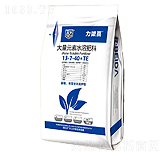 5kg大量元素水溶肥料13-7-40+TE-力拔喜-瑞倍達