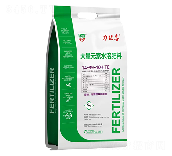 5kg高磷型大量元素水溶肥料14-39-10+TE-力拔喜-瑞倍達(dá)